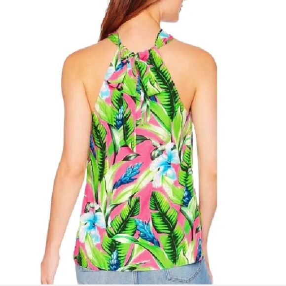 Tommy Bahama Linen Halter Tropical Shirt - Picture 2 of 9